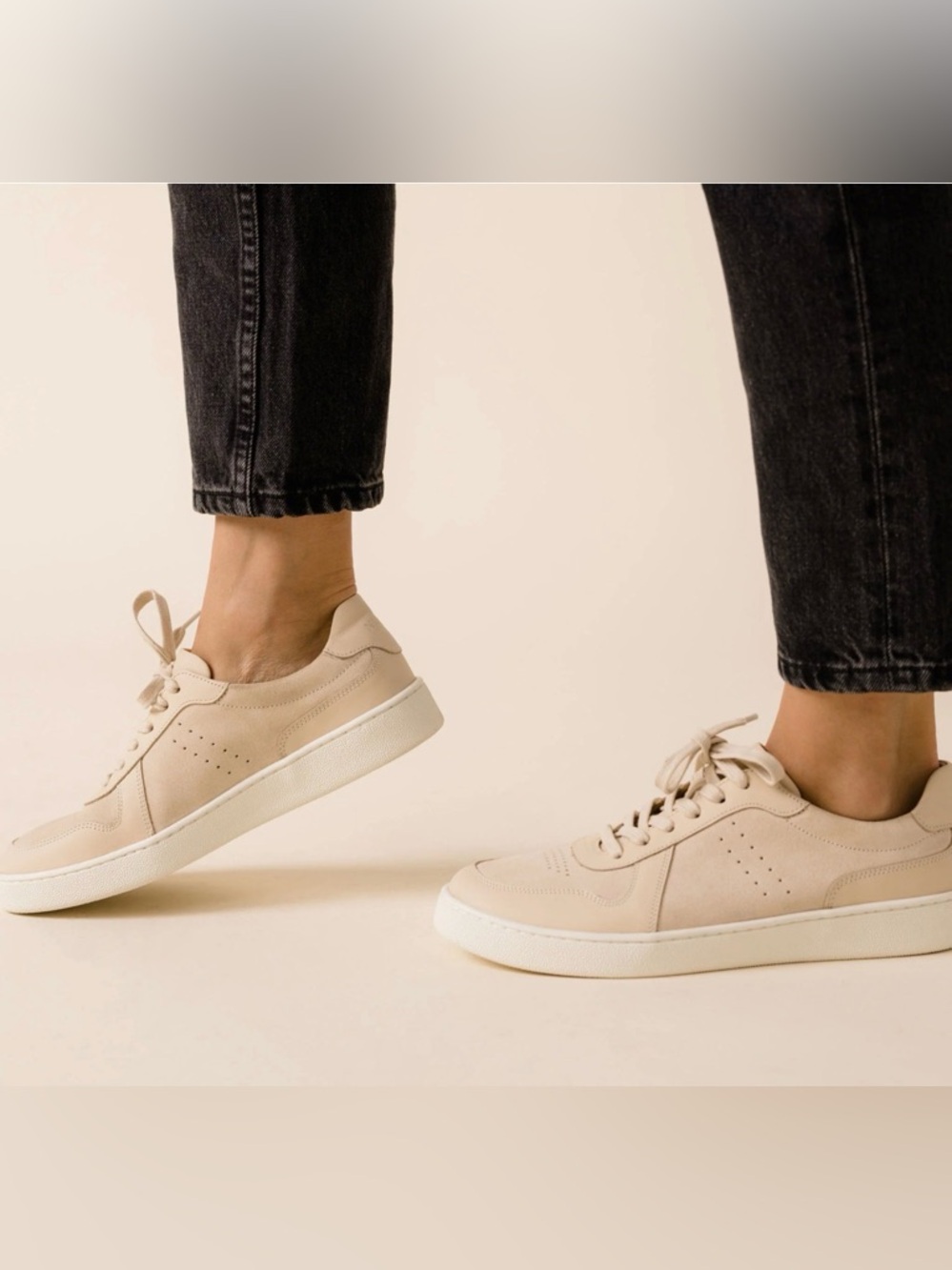 NWT Nisolo Bria Go-To Court Sneaker Bone Various sizes - Picture 6 of 6